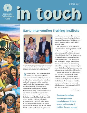 Early Intervention Training Institute - Los Angeles Child Guidance ...