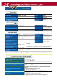 IntitulÃ© du poste Assistant SIG - Conseil gÃ©nÃ©ral de Maine-et-Loire