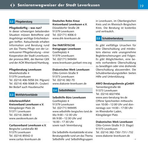 Seniorenwegweiser Stadt Leverkusen - Die Infoseiten für Pflege ...