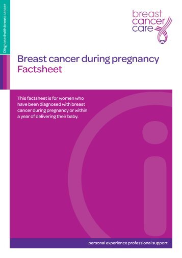 Breast cancer during pregnancy (BCC25) - Breast Cancer Care