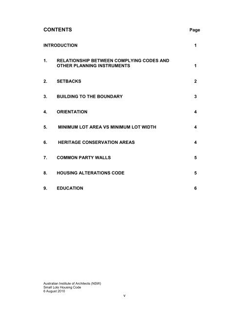 Small Lots Housing Code - Australian Institute of Architects