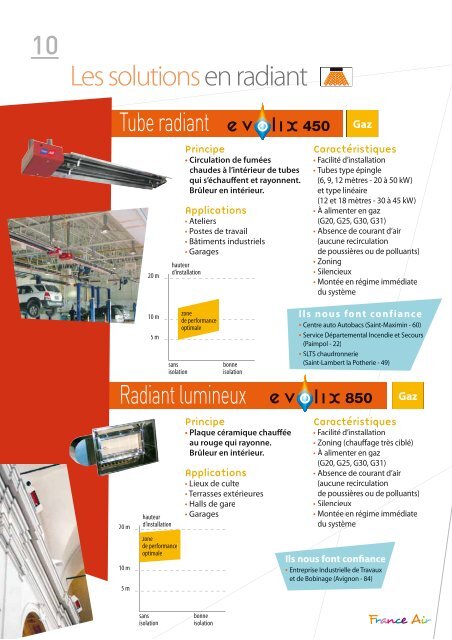 Documentation commerciale Chauffage de grand volume - France Air