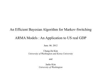 An Efficient Bayesian Algorithm for Markov-Switching ARMA Models ...