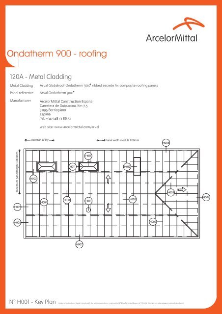 Ondatherm 900 - roofing - PGA Consultants