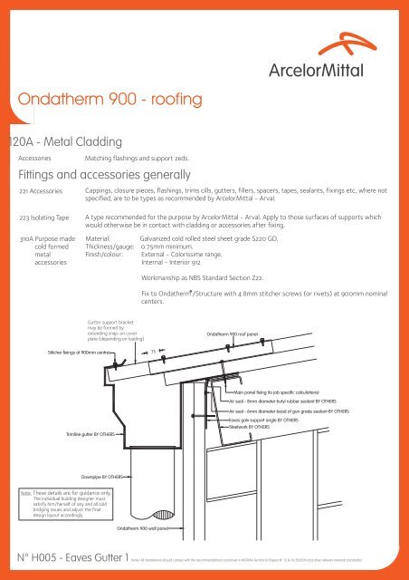 Ondatherm 900 - roofing - PGA Consultants