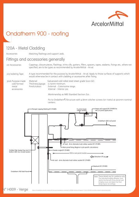 Ondatherm 900 - roofing - PGA Consultants