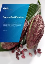 Study on the costs, advantages and disadvantages of cocoa ...