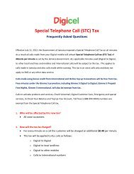 Special Telephone Call (STC) Tax - Digicel Jamaica