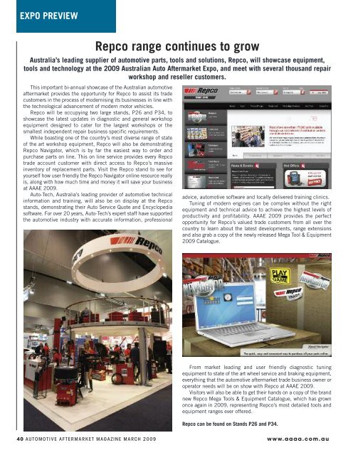 special feature - Australian Automotive Aftermarket Magazine