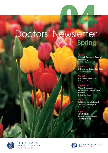 Spring Newsletter Cover Section - Douglass Hanly Moir Pathology
