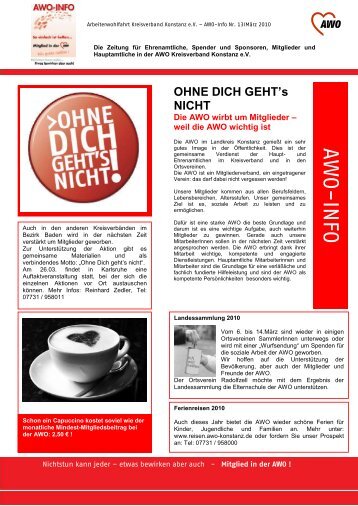 OHNE DICH GEHT's NICHT - AWO - Kreisverband Konstanz eV