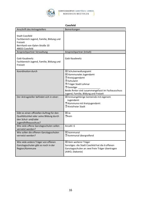 Steuergruppe Qualitätszirkel Arbeitskreise - Ganztägig Lernen ...