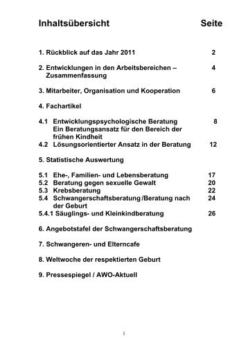 Jahresbericht 2011 - AWO Braunschweig