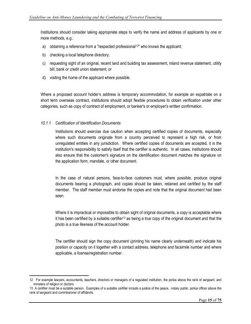 guideline on anti-money laundering and the combating of terrorist ...