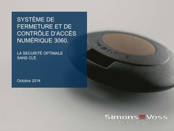 PrÃ©sentation enterprise - SimonsVoss technologies