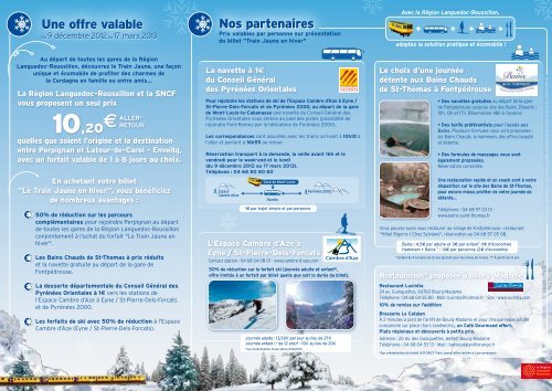 Offres et Horaires Train Jaune Hiver 2012-2013 du 9 décembre au ...