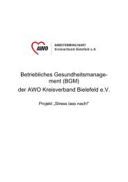 Betriebliches Gesundheitsmanage- ment (BGM) der AWO ...