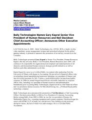 Bally Technologies Names Gary Kapral Senior Vice President of ...