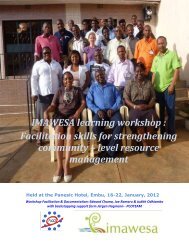 IMAWESA learning workshop : Facilitation skills for strengthening ...