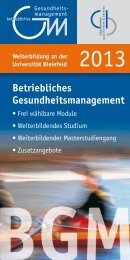 BGM - Betriebliches Gesundheitsmanagement an der Universität ...