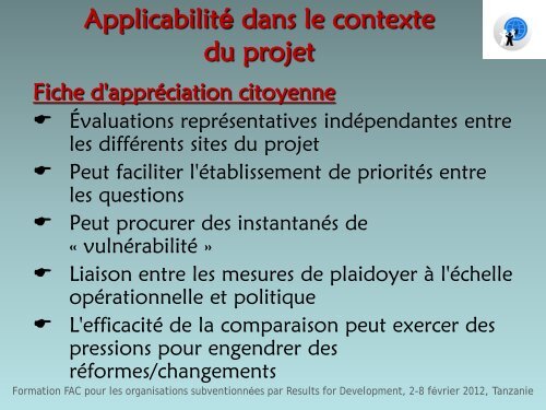 FICHES D'APPRÉCIATION CITOYENNE et FICHES D'ÉVALUATION ...