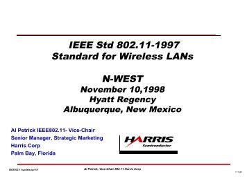 IEEE Std 802.11-1997 Standard for Wireless LANs N-WEST