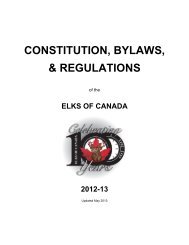 National Constitution, Bylaws, & Regulations - PDF - Elks of Canada