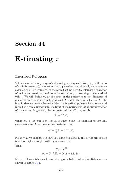 Plane Geometry - Bruce E. Shapiro