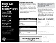 Micro-oven combo Rebate Program - GE Appliances