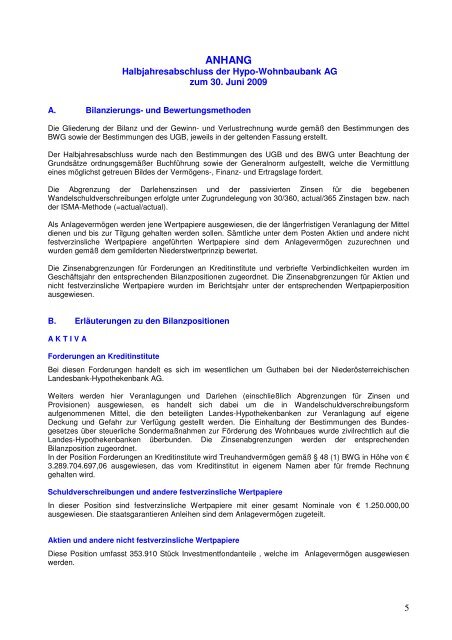 Bedingungen - Hypo Landesbank Vorarlberg