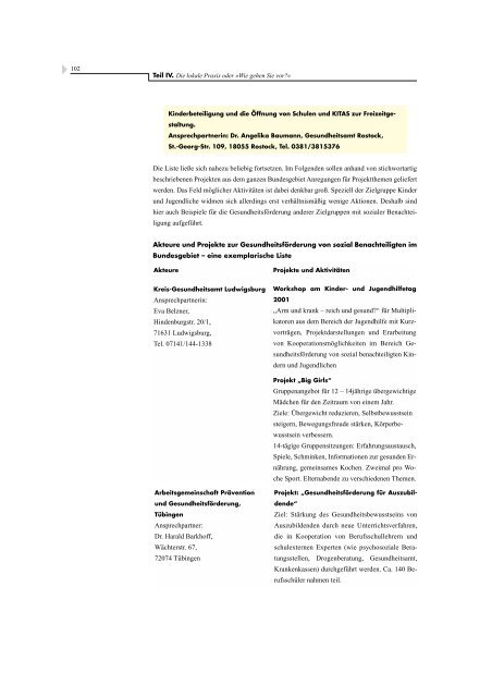 Praxishefte • Band 4 Gesunde Kinder – gleiche Chancen für alle?