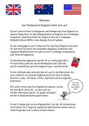 Welcome: Der Fachbereich Englisch stellt sich vor! - Realschule Achim