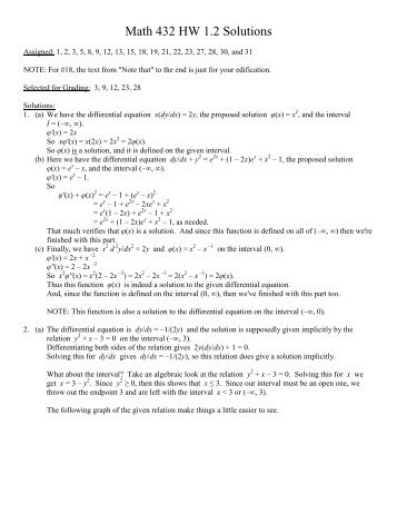 Math 432 HW 1.2 Solutions - Frostburg