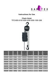 Instructions for Use Chain Hoist TFZ-005 - SAFETEX Hebe