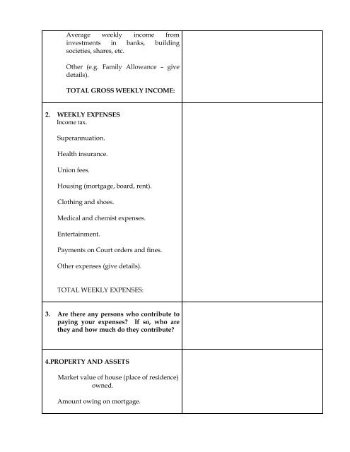 Form 28B - Statement of Affairs by an Individual - Community Law