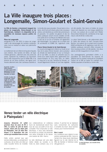 Magazine Vivre Ã  GenÃ¨ve nÂ° 51 - Ville de GenÃ¨ve