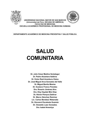 SALUD COMUNITARIA - Universidad Nacional Mayor de San Marcos