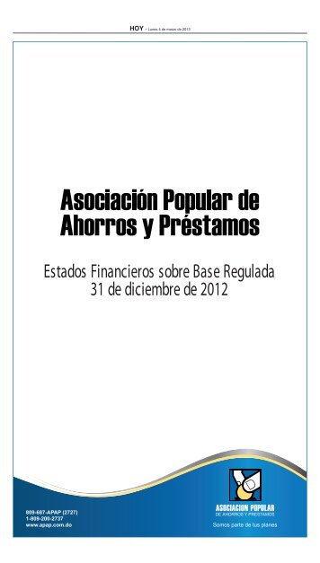 Bajar en PDF - AsociaciÃ³n Popular de Ahorros y PrÃ©stamos