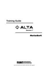 Training Guide - ReliaSoft