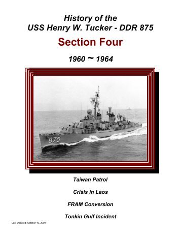 History â 1960-1964 - USS Henry W .Tucker (DD-875)
