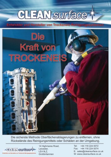 Die Kraft von TROCKENEIS - Clean Surface