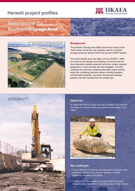 Harwell project profiles Restoration of the Southern Storage Area