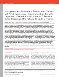 Management and Treatment of Patients With Cirrhosis ... - Hepatitis C