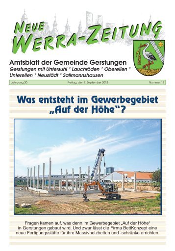 WERRA -ZEITUNG WERRA -ZEITUNG - Gemeinde Gerstungen