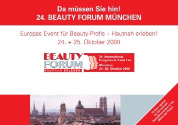 Da müssen Sie hin! 24. BEAUTY FORUM MÜNCHEN