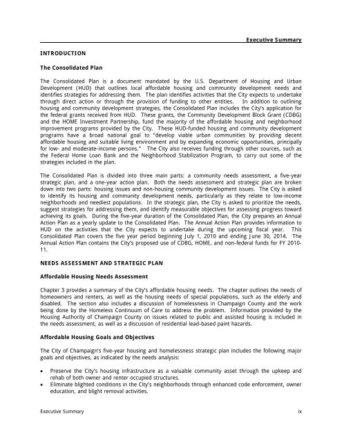 2010-2014 Consolidated Plan - City of Champaign