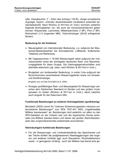 Verträglichkeitsbetrachtung NATURA 2000 - Deutscher ...