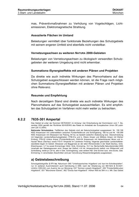 Verträglichkeitsbetrachtung NATURA 2000 - Deutscher ...