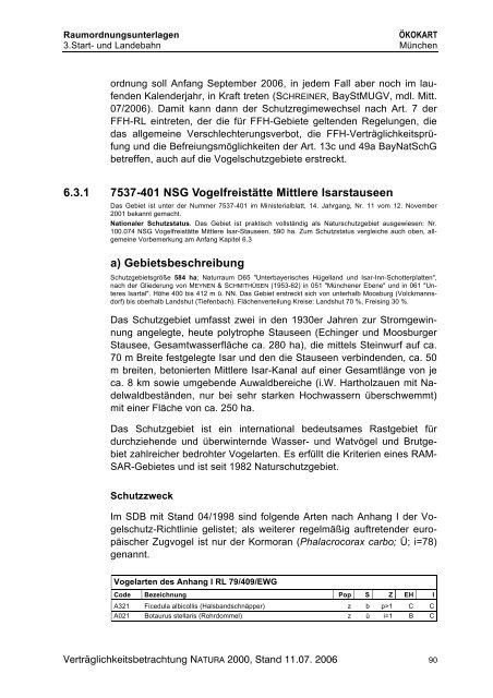 Verträglichkeitsbetrachtung NATURA 2000 - Deutscher ...