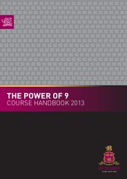 The Power of 9 Course Handbook 2013 - The Hutchins School